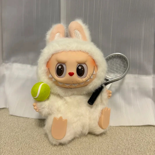 For 3.0 Labubu Dollhouse Simulation Mini Tennis Dress-Up for Ropa Labubu Doll Outfit Accessories