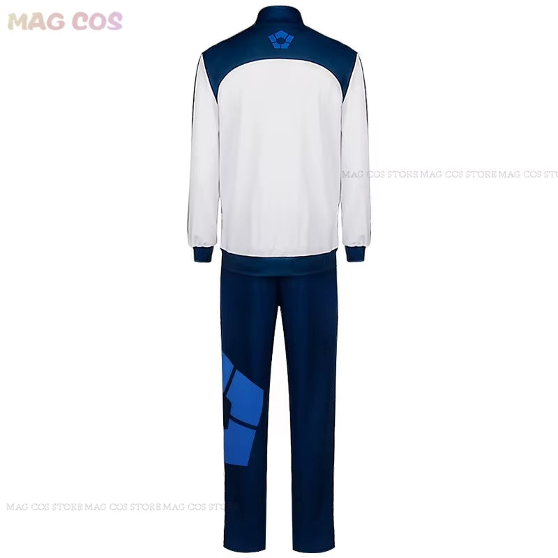Anime Blue Lock Cosplay Isagi Yoichi Cosplay Suit Blue Pink Suit Yoichi Wig Coat Pants School Uniform Men Hallowen Party Clothes