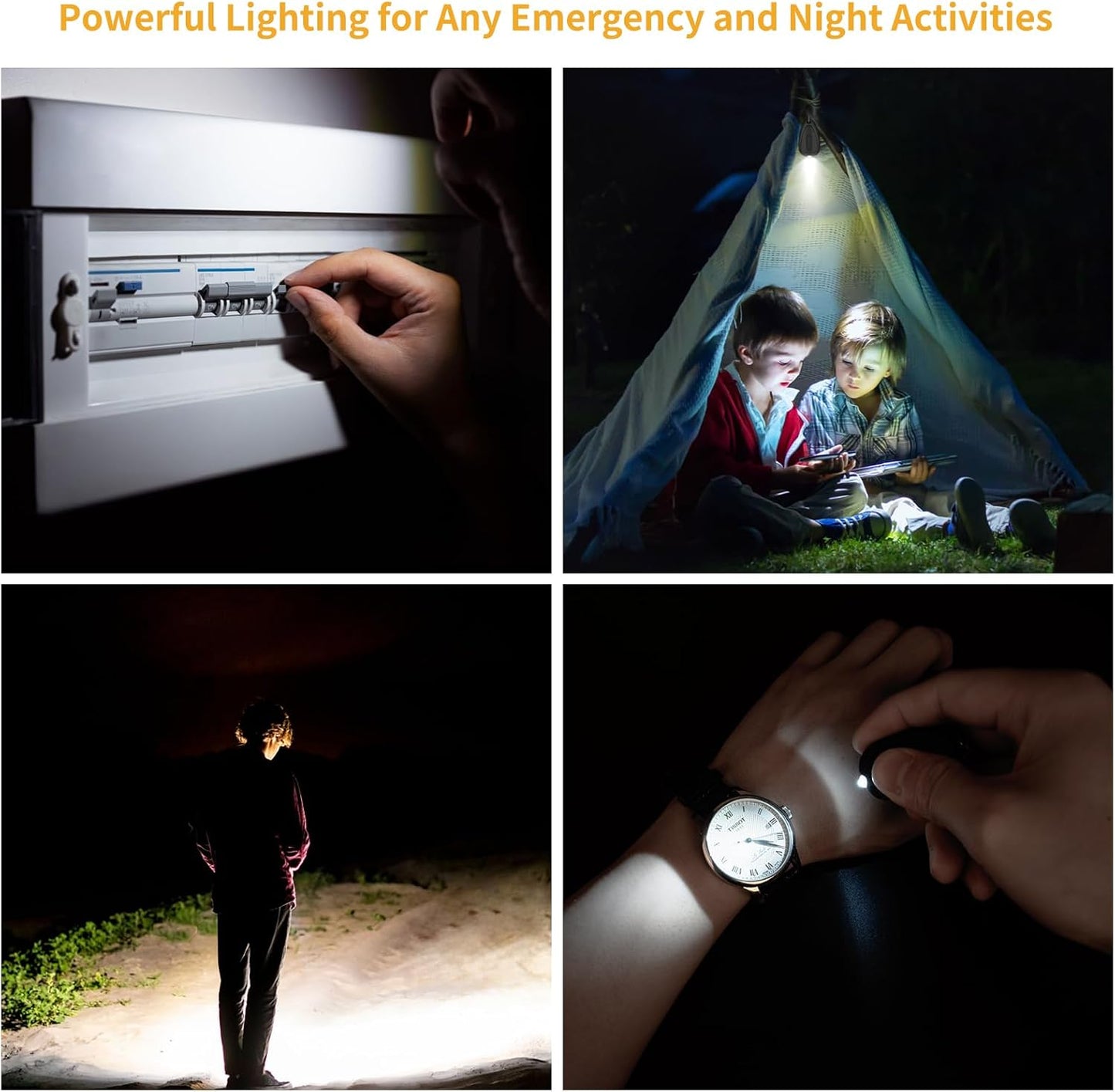 Keychain Flashlight, Portable Mini Keychain Light Pack of 5, 14 Lumens Bright LED Key Ring Light for Ourdoor Camping Emergency Hiking