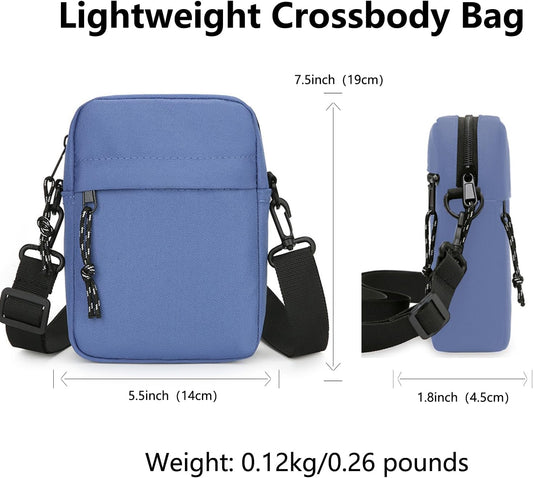 Small Crossbody Bags for Women, Mini Sling Purse for Men and Women, Casual Phone Chest Bag for Travelling Hiking