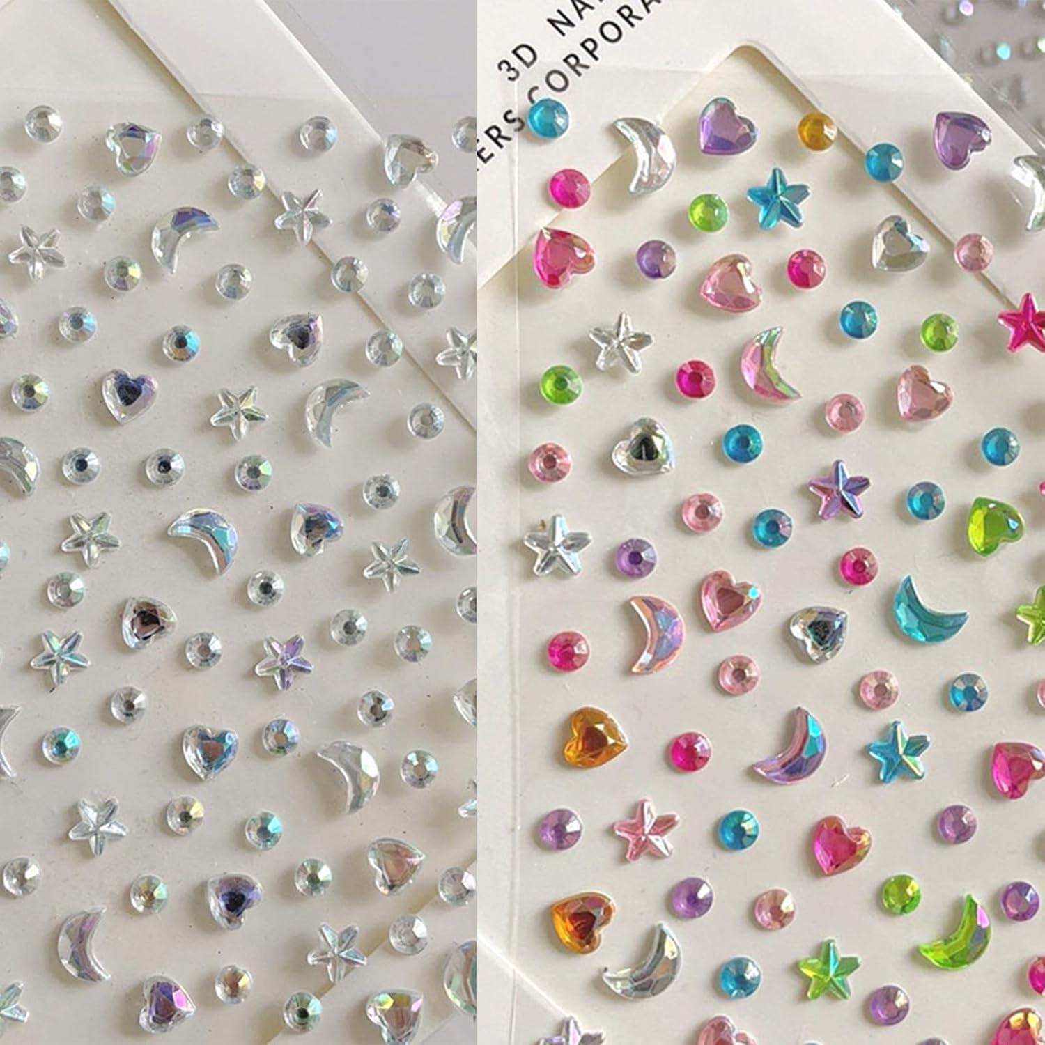 Self Adhesive Face Gems Stickers, Hair Gems Face Jewels Eye Jewels Rhinestones Festival Essentials Rave Accessories Rhinestone Stickers, Eye, Makeup for Kids,Women