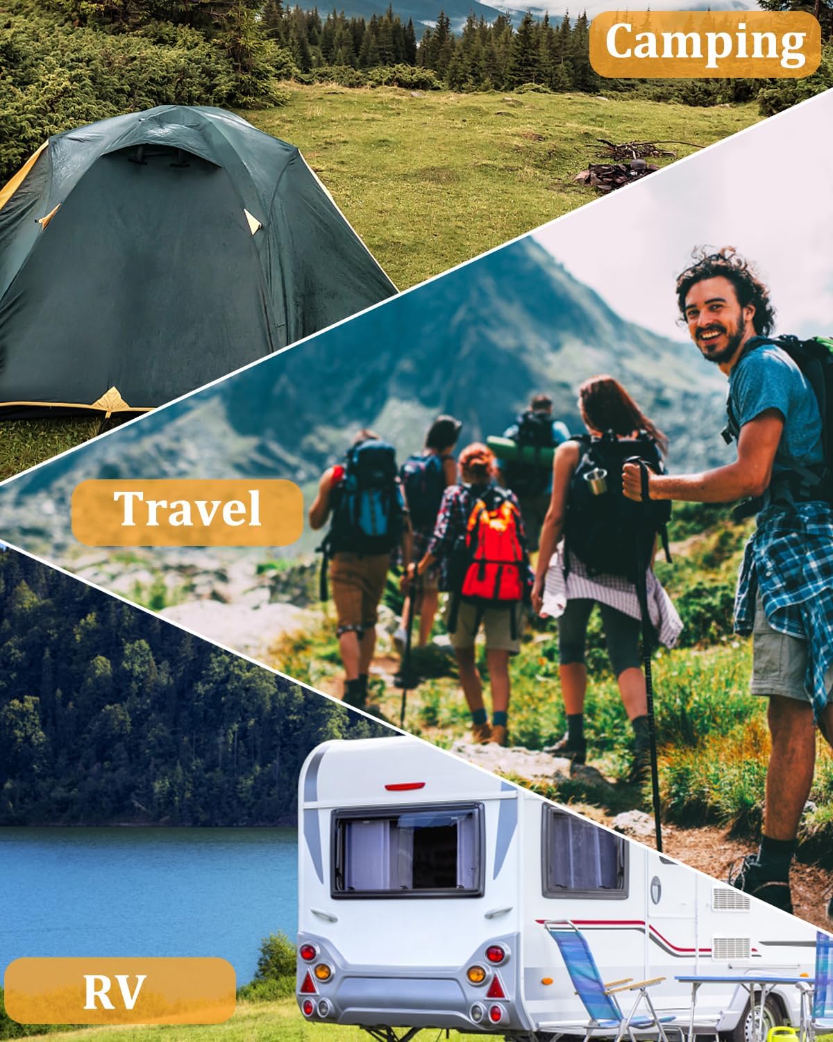 Portable Travel Clothesline, 32.8Ft Retractable Clothesline, Camping Clothes Line with 20 Clothespins & 10 Stoppers, Clothes Lines for Hanging Clothes Outside, Indoor or Outdoor (Blue-Orange)