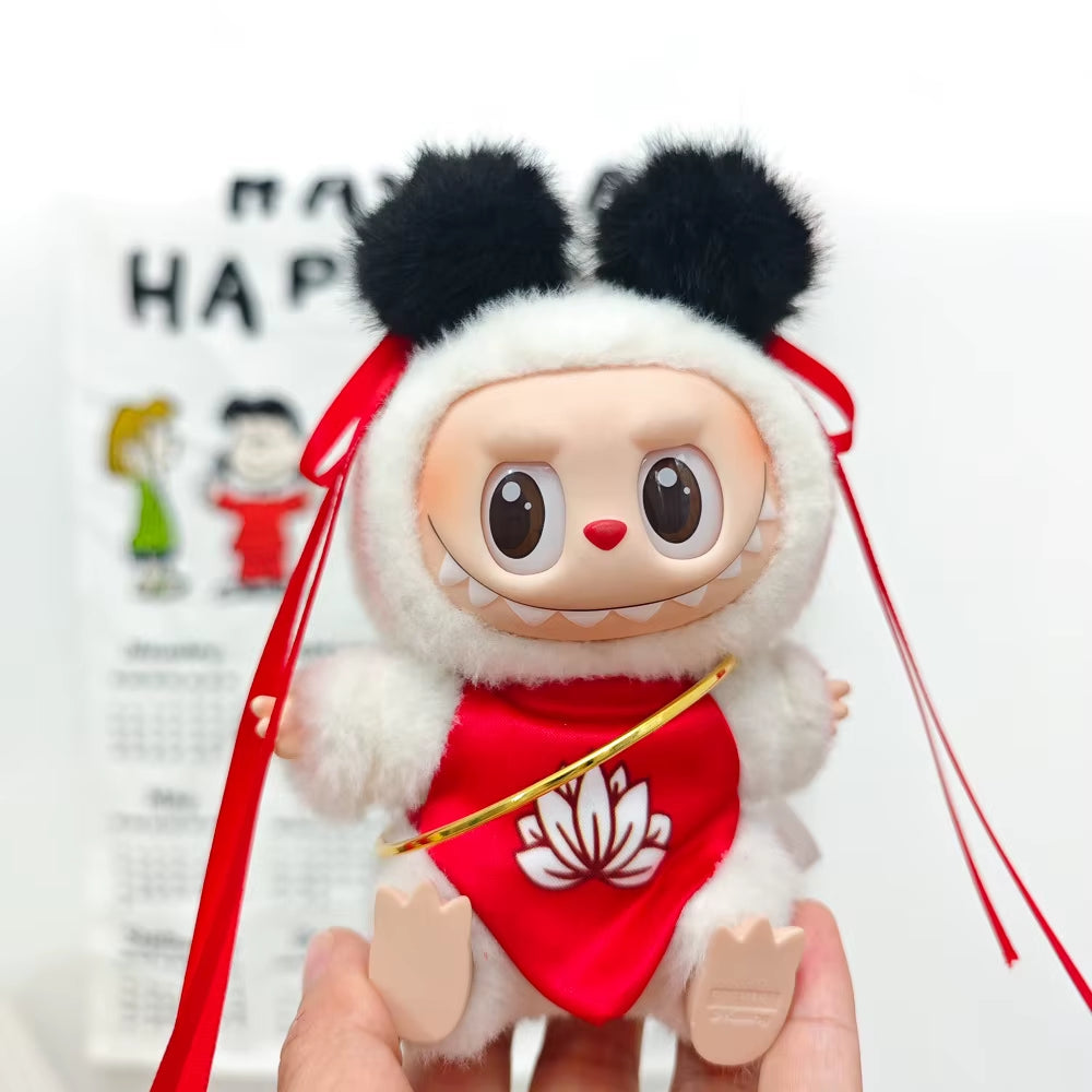 Clothes for Labubu 17Cm II Idol Dolls Sitting Party the Monster Outfit Accessories Clothing DIY Gift Nezha Qiankun Circle