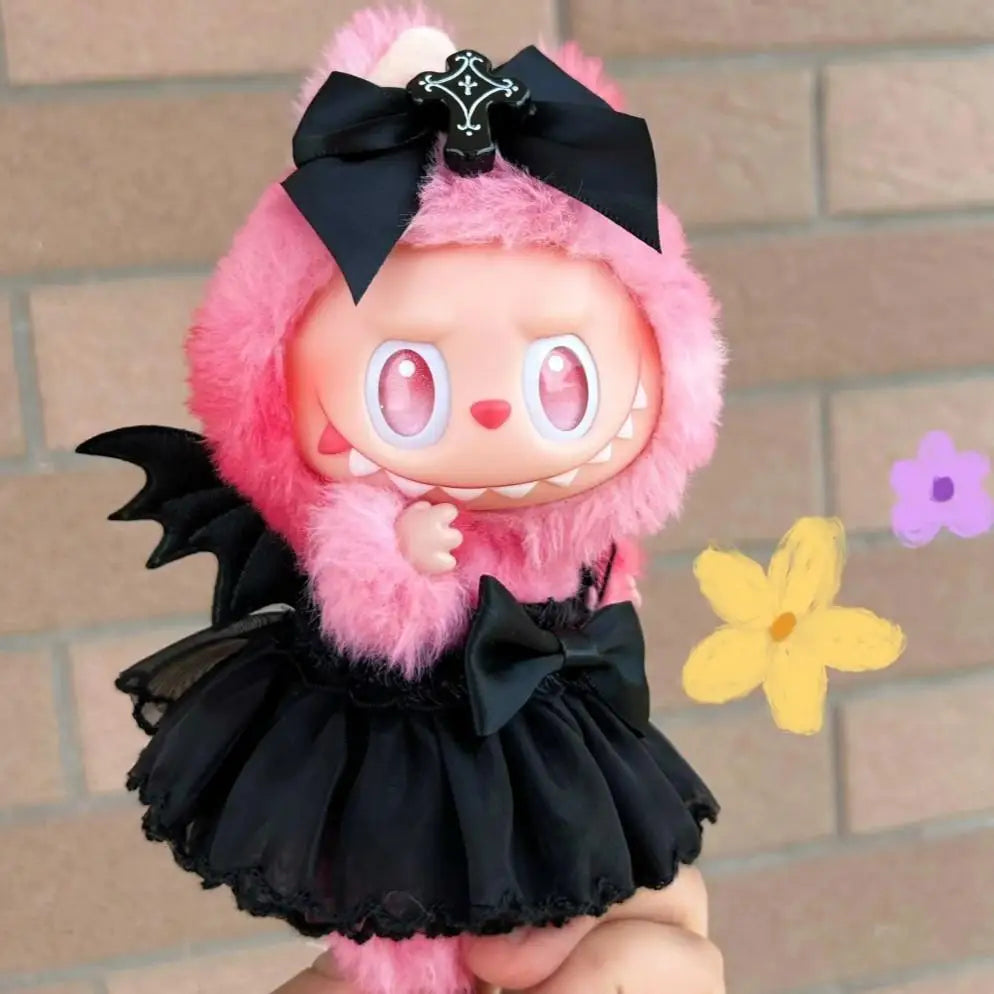 Devil Angel Suspender Gauze Skirt for 3.0 Labubu V1 V2 V3 Outfit for Ropa Labubu Doll Accessories