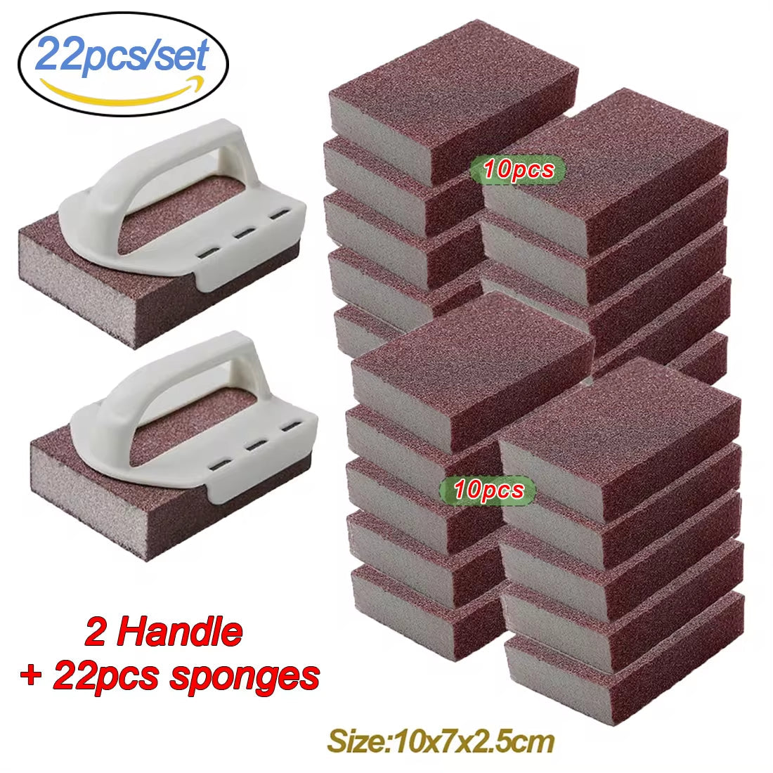 1/2/4/5/6/8Pcs Magic Sponge Eraser Carborundum Removing Rust Cleaning Brush Descaling Clean Rub for Cooktop Pot Kitchen Sponge