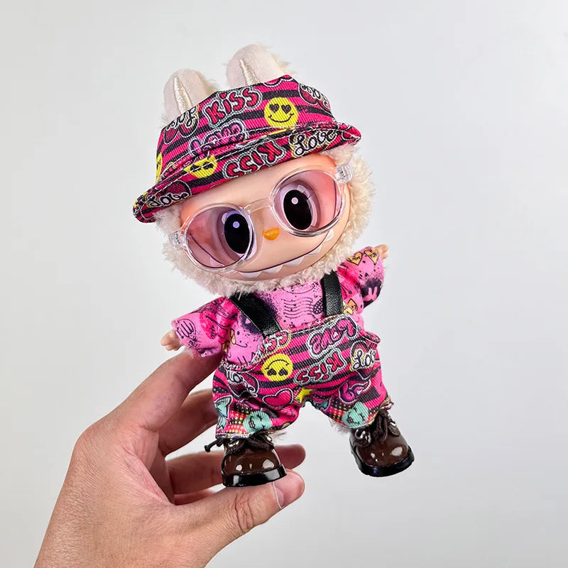 The First Second and Third Generation Labubu Baby Clothes 17Cm Labubu Plush Toy Pendant Clothes Replace Cute Fashionable Suit