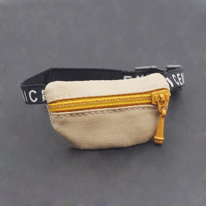 17Cm V1 V2 Labubu Crossbody Bag Cute 1/6 1/8 1/12 BJD Dolls DIY Waist Bags Cute 15Cm Idol Plush Doll Accessories Belt Bag Gift
