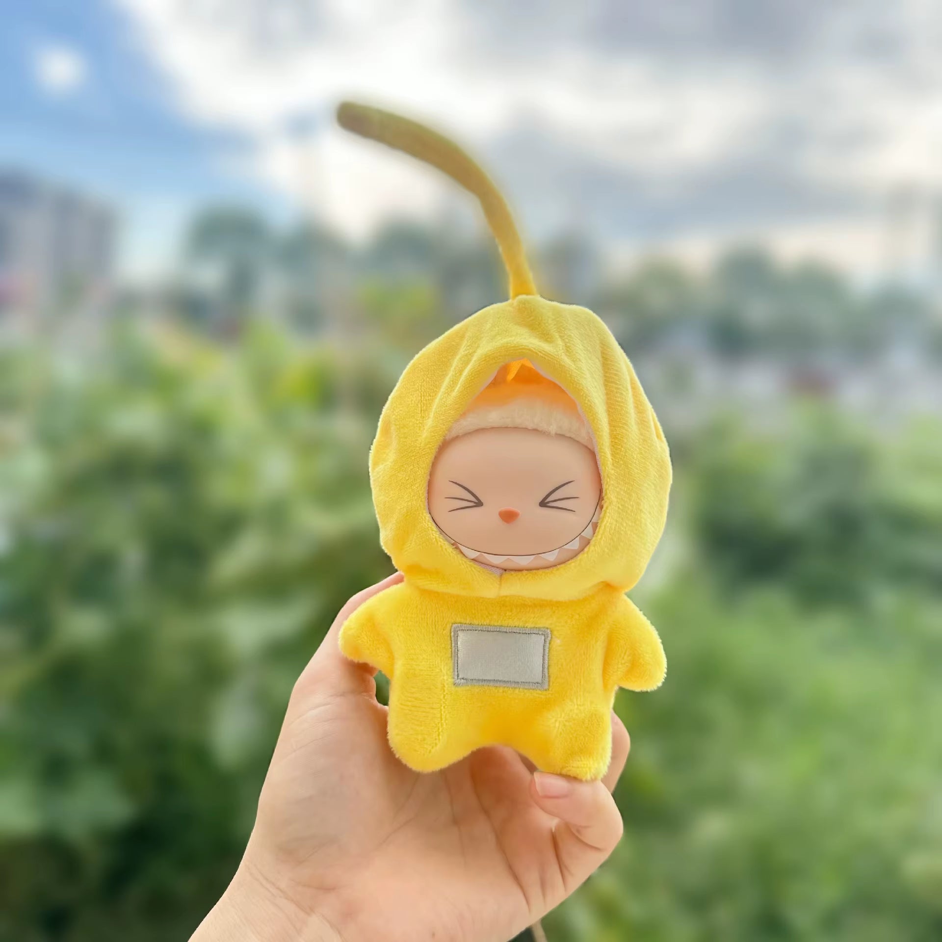 15Cm/17Cm Labubu I II Dolls Clothes Cute Eye Mask Pajamas Three Piece Set Accessories Clothing Plush Doll'S Clothes