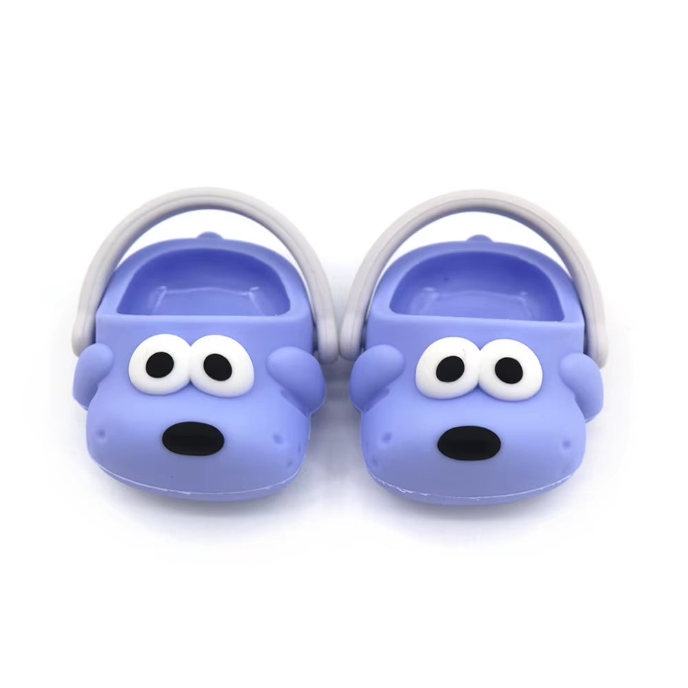 Adorable 17Cm Mini Labubu Macaron Vinyl Doll Slippers - Shark & Lion Dance Style Accessories