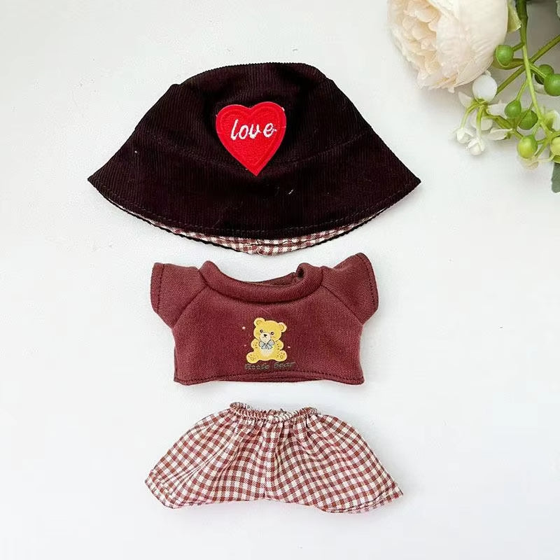 For 17Cm Labubu Out Fit Clothes Time to Chill Doll Clothes for Labubu II Doll Cute Clothes
