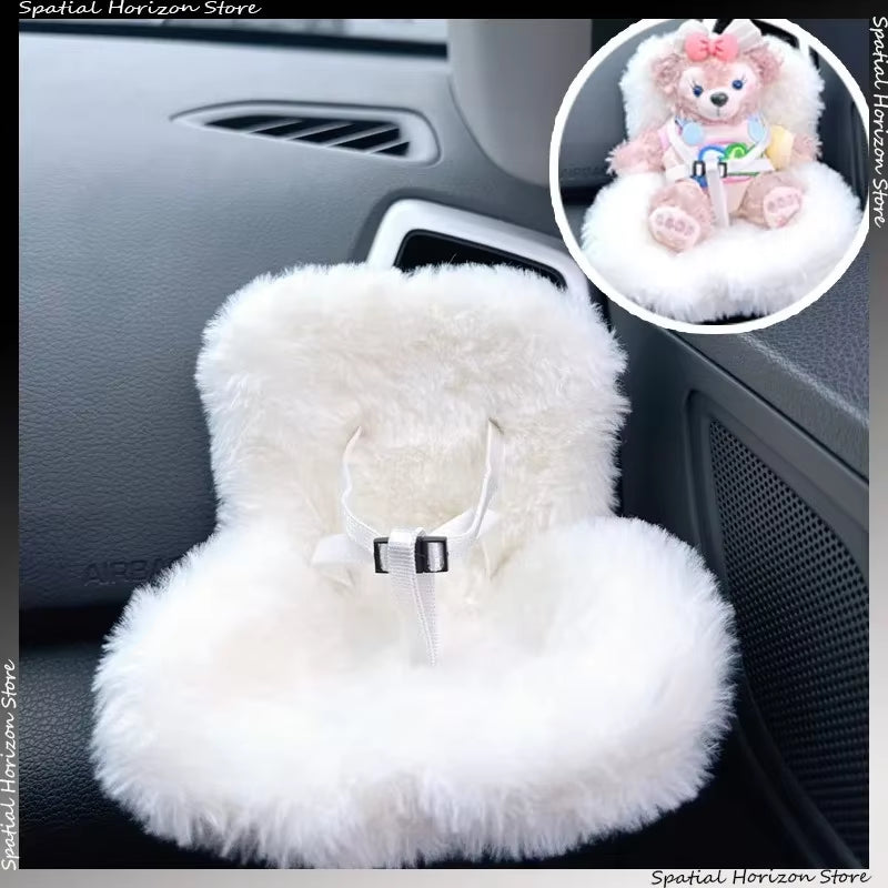 Mini Plush Doll Safety Seat Kawaii Labubu Idol Kpop Doll Plush Seat Car Air Aromatreatment Decoration Car Ornament Gifts