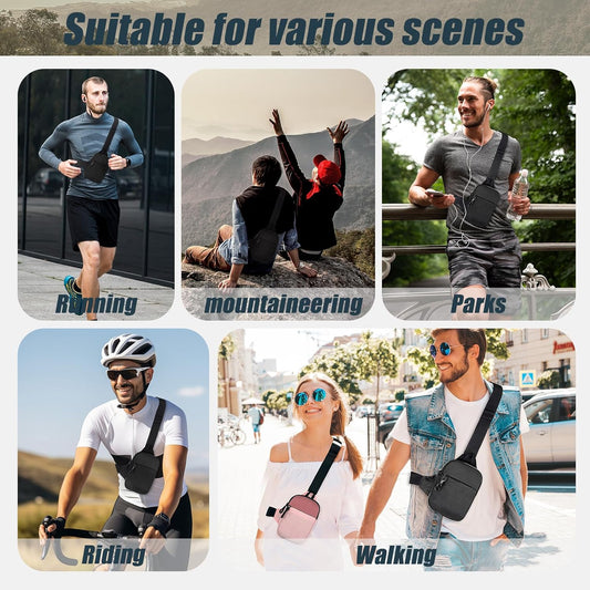 Mini Sling Bag Men Small Crossbody Bag Women Fanny Packs Casual Personal Pocket Bag Backpack Phone Chest Bag