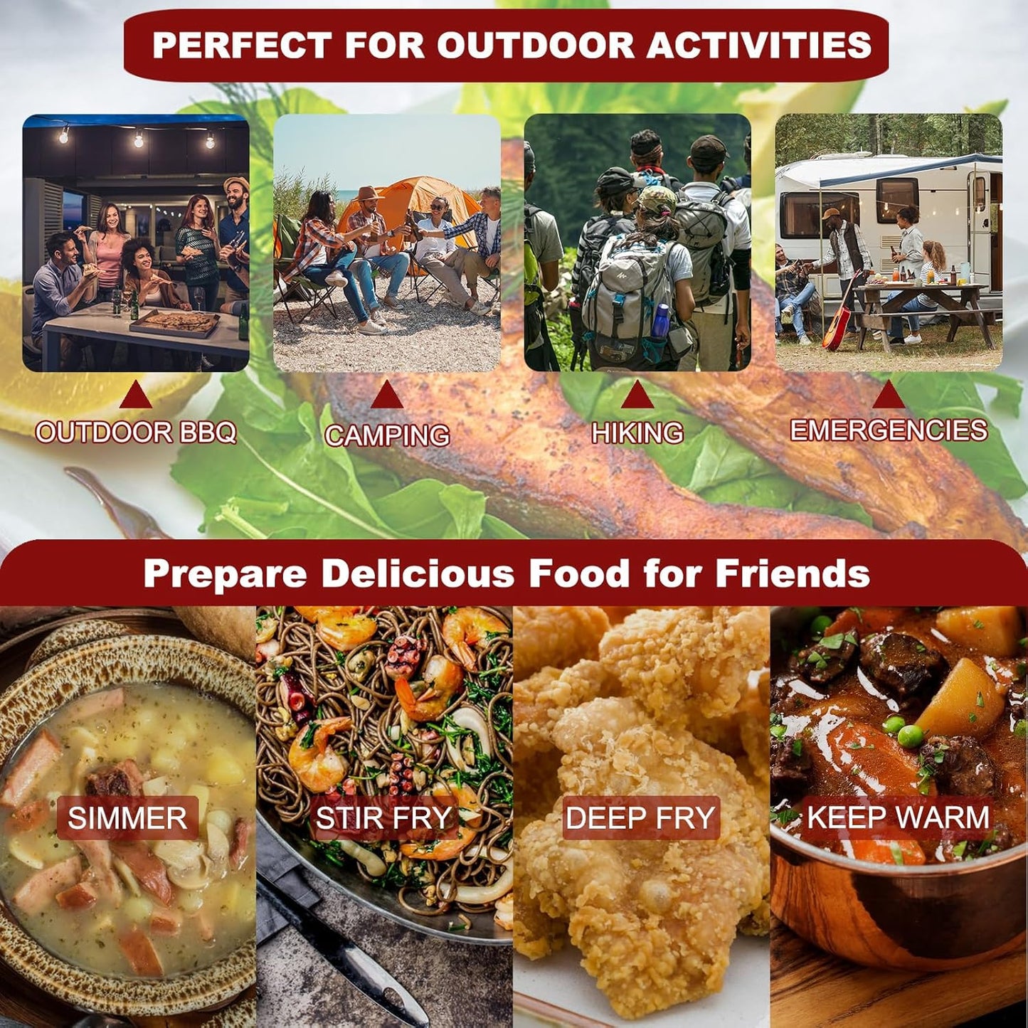 Camping Stove with Carrying Case, 10500 BTU Portable Butane Gas Stove, Automatic Ignition Single Burner Gas Stove for Outdoor Cooking, Camping, Picnics, Hiking, Fishing, BBQ