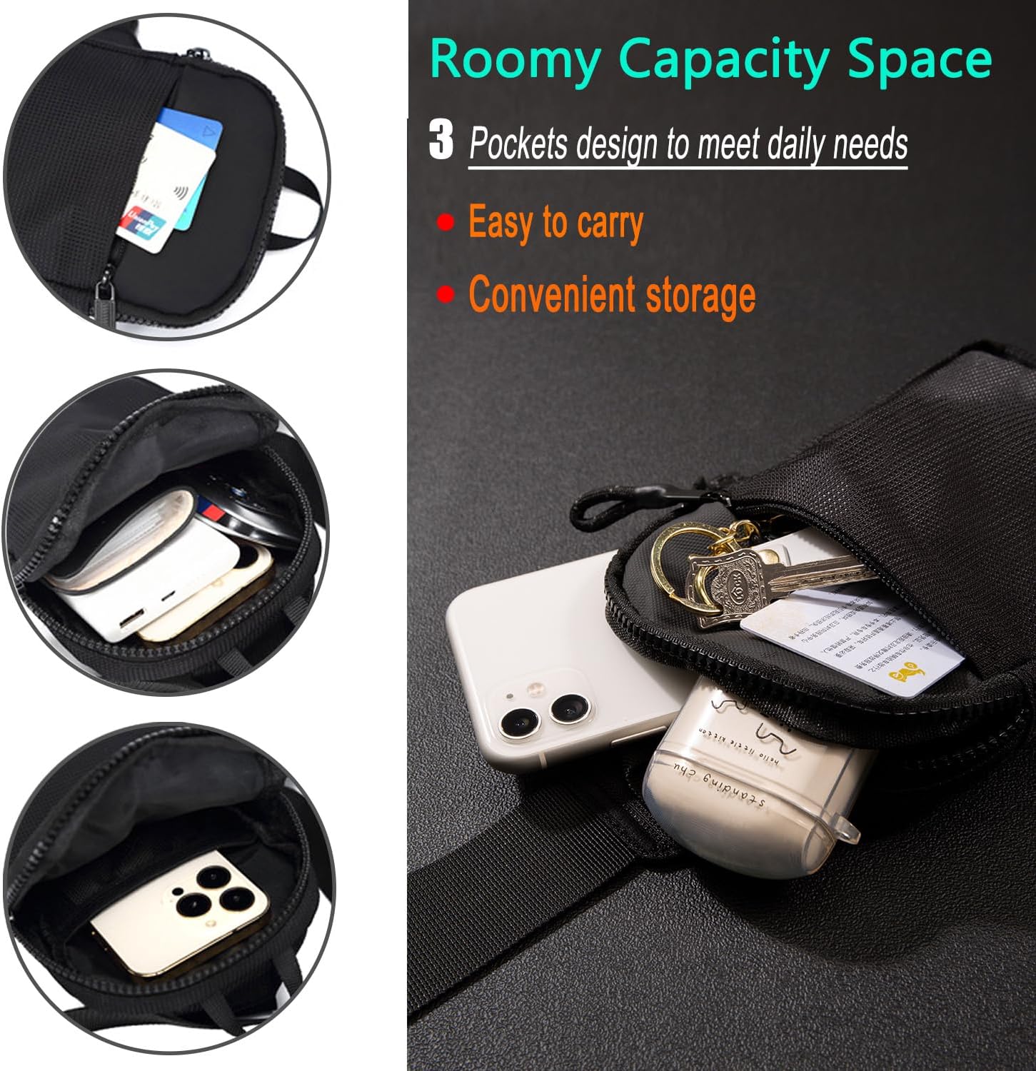 Mini Sling Bag Men Small Crossbody Bag Women Fanny Packs Casual Personal Pocket Bag Backpack Phone Chest Bag