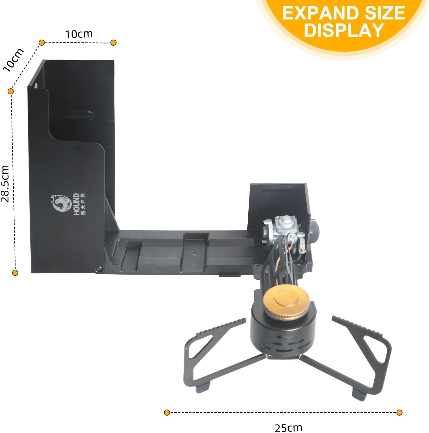 Camping Stove Foldable Portable Grill Stove Include Camp Stove Windscreen Compact Butane Stove for Camping and Outdoor Cooking