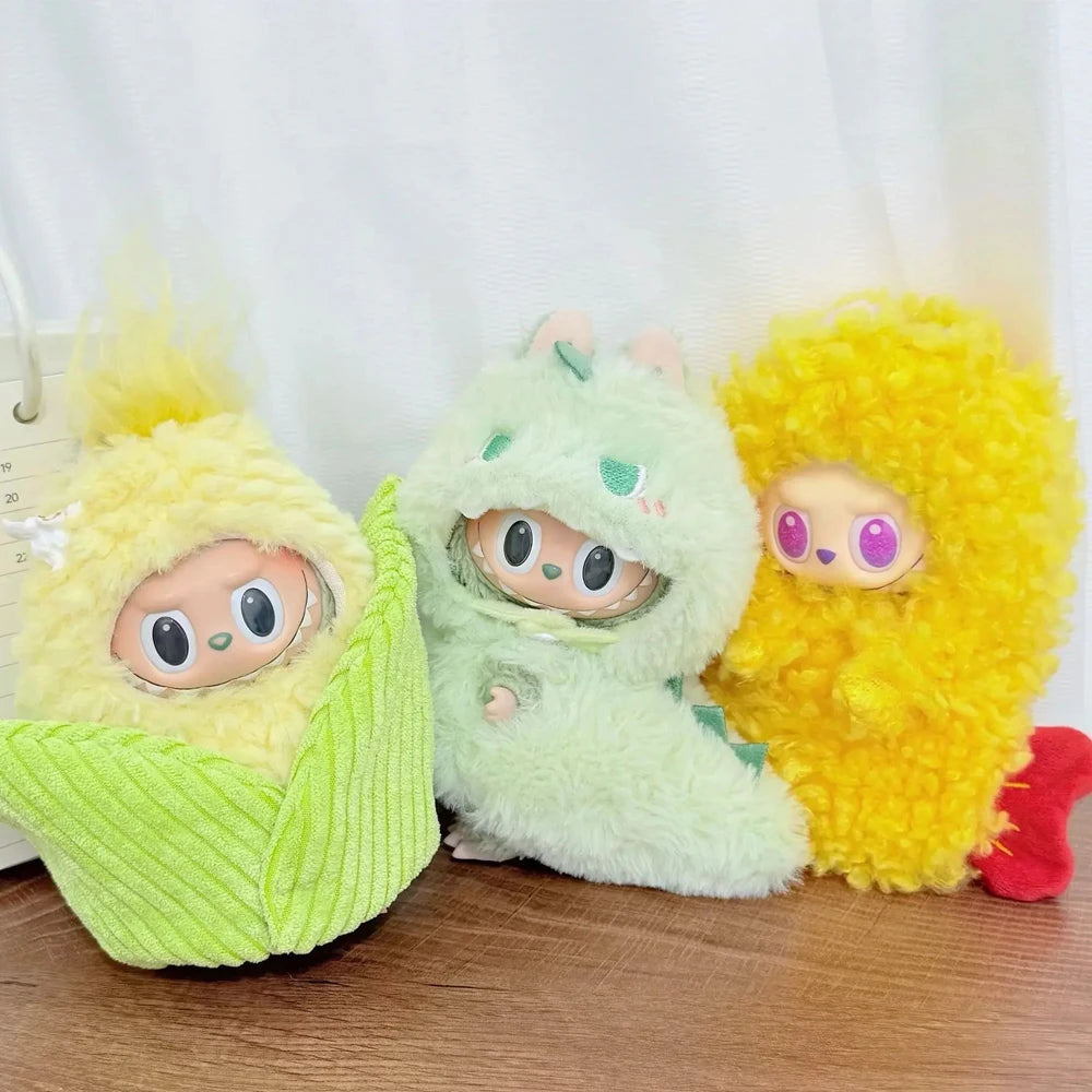 Cute Milk Doll Clothes for Labubu Handmade Clothing 17Cm Doll Accessories for Labubu V1 V3 Dress Up