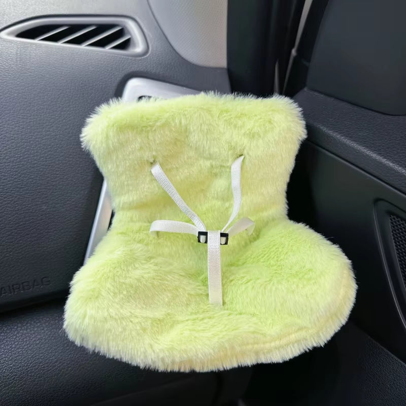 Mini Plush Doll Safety Seat Kawaii Labubu Idol Kpop Doll Plush Seat Car Air Aromatreatment Decoration Car Ornament Gifts