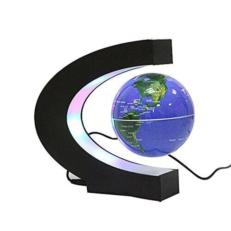 Estefanlo Floating Globe with LED Lights C Shape Magnetic Assorted Colors