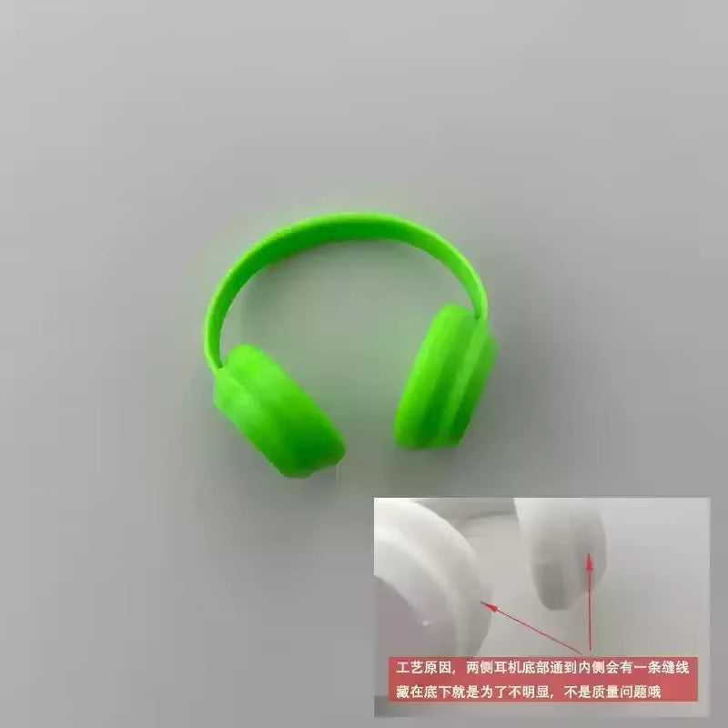 Labubu Accessories：17Cm Labubu Fashion Earphone Accessories 10Cm Cotton Doll Earphones Macaron Color Doll Earphones