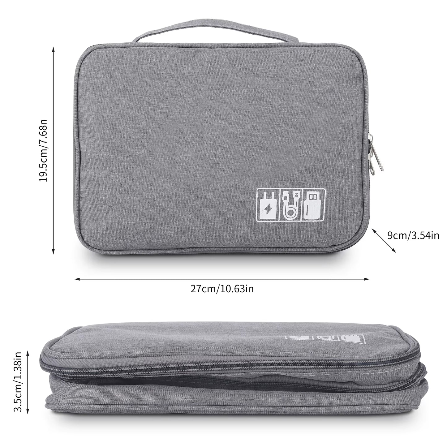 Electronics Organizer Travel Case, Multi-Use Cube Travel Storage Bag, Portable Waterproof Data Cable Headphone Organizer Bag