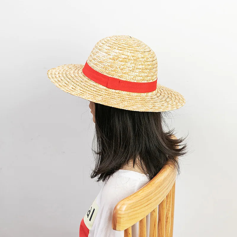 Straw Hat Anime Cosplay Prop Luffy Cap Role Play Stage Performance Accessories Adult Unisex Sunshade Hat