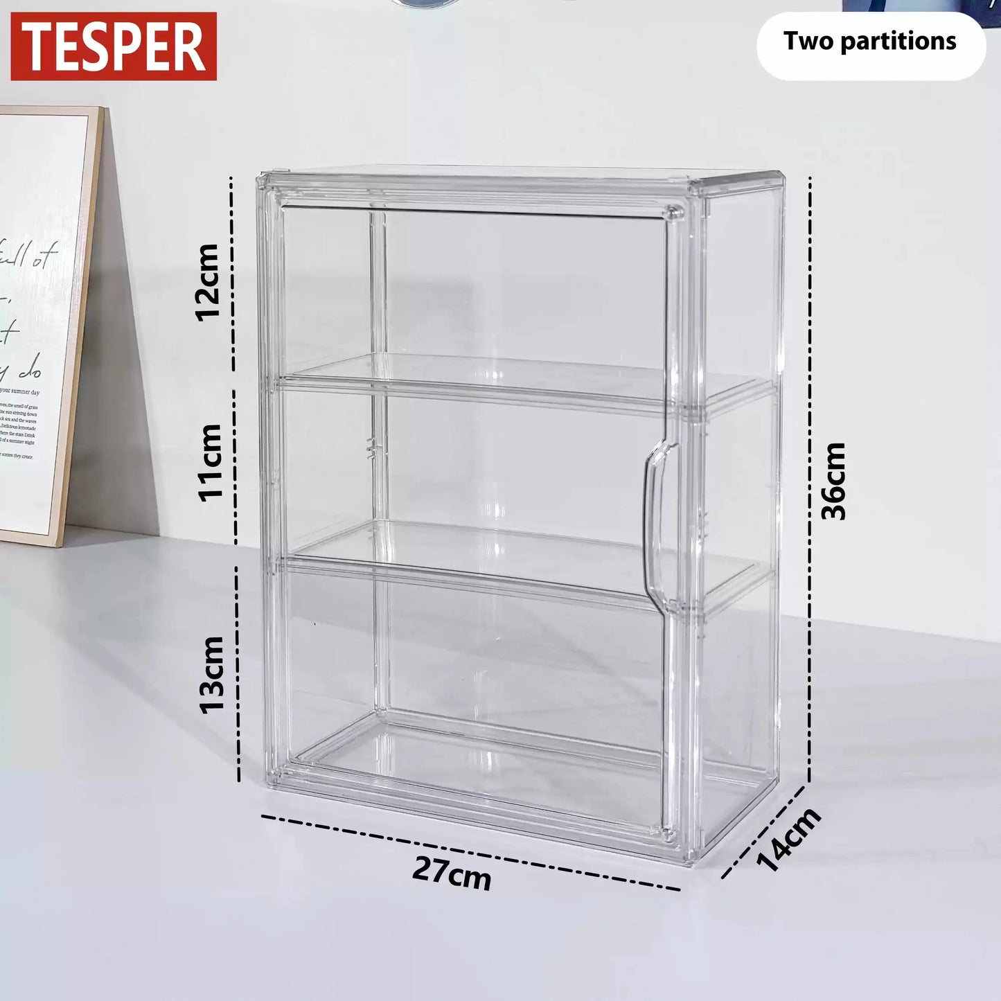 1/2/3 Layers Labubu Storage Box Transparent Acrylic Display Boxes Doll Organizer Desktop Dustproof Cabinet Home Storage