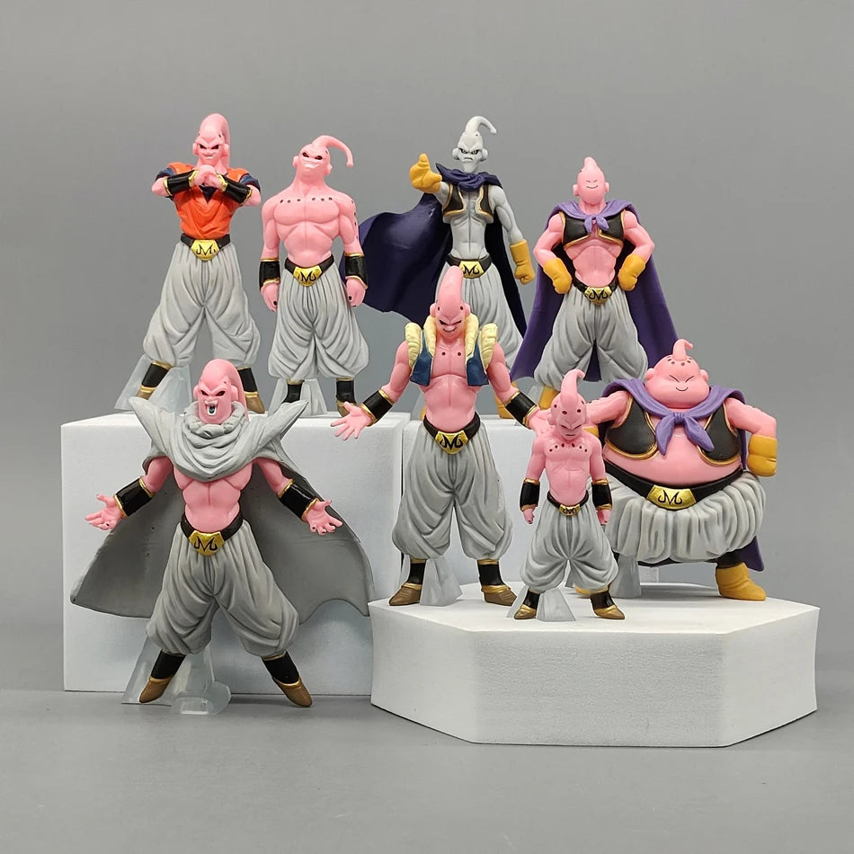 Hot 8Pcs/Set Dragon Ball Z Anime Figure Majin Buu Fat Buu PVC Action Figures Collection Model Toys for Children Adult Gifts