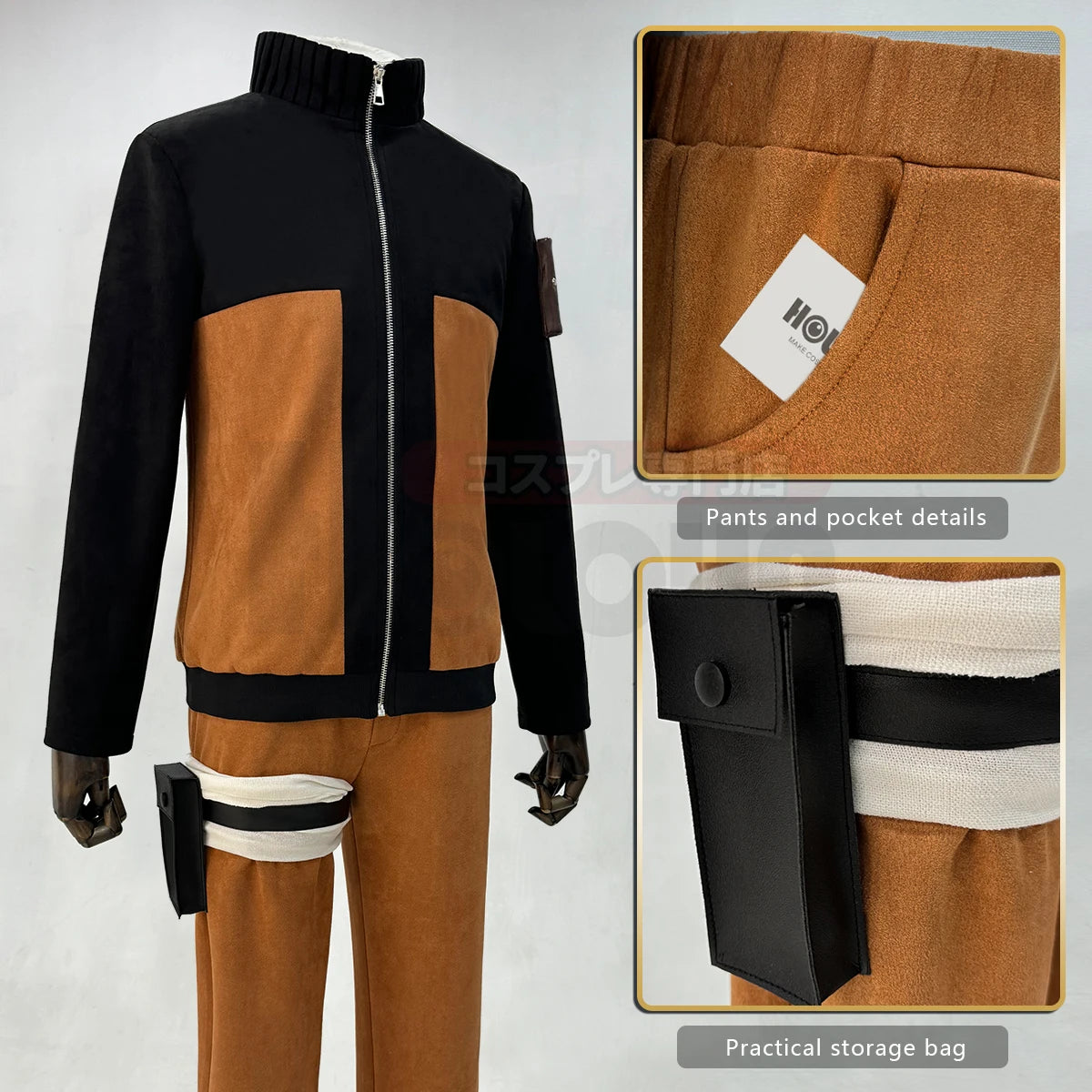 Anime Uzumaki Cosplay Costume Adult Version Top Pants Headdress Christmas New Year Gift Cos Convention