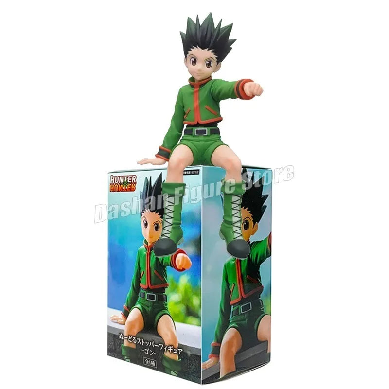 Hunter×Hunter Gon Killua Action Figure Noodle Stopper Model Toys Decorations GON·FREECSS Killua Zoldyck Figurine Car Ornaments