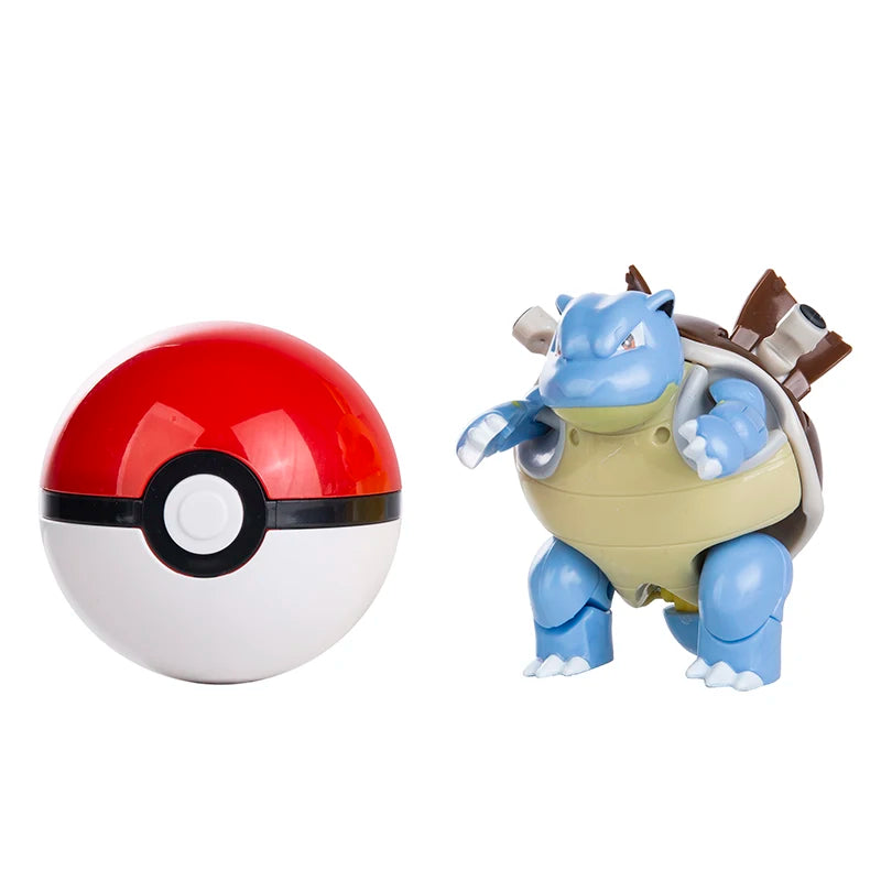 About Pokemon Anime Figure Charizard Pikachu Gyarados Pocket Monster Figure Pokeball Action Deformation Toy Model Children Gift