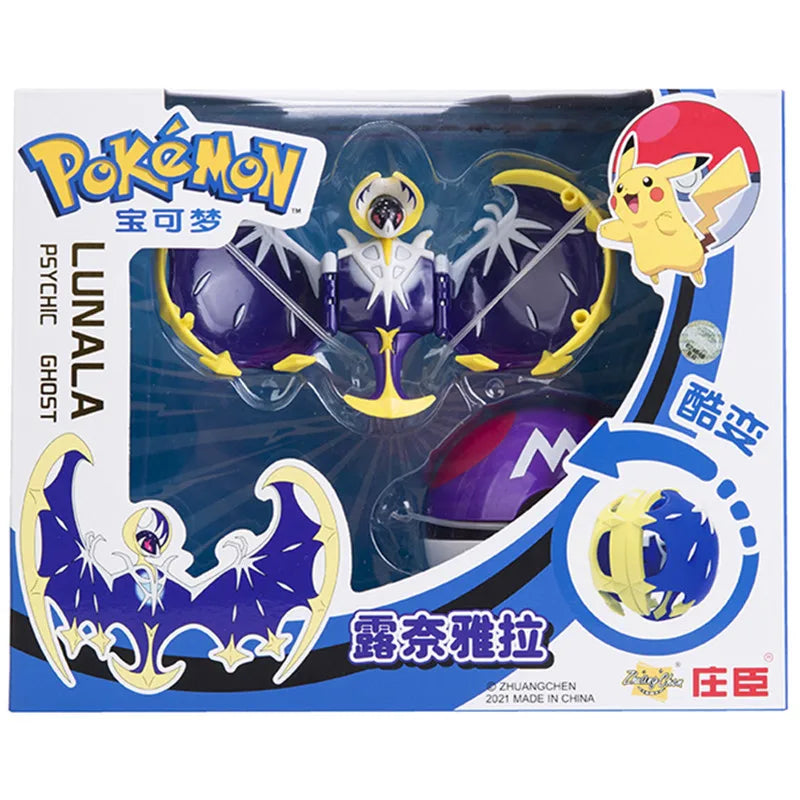 About Pokemon Anime Figure Charizard Pikachu Gyarados Pocket Monster Figure Pokeball Action Deformation Toy Model Children Gift