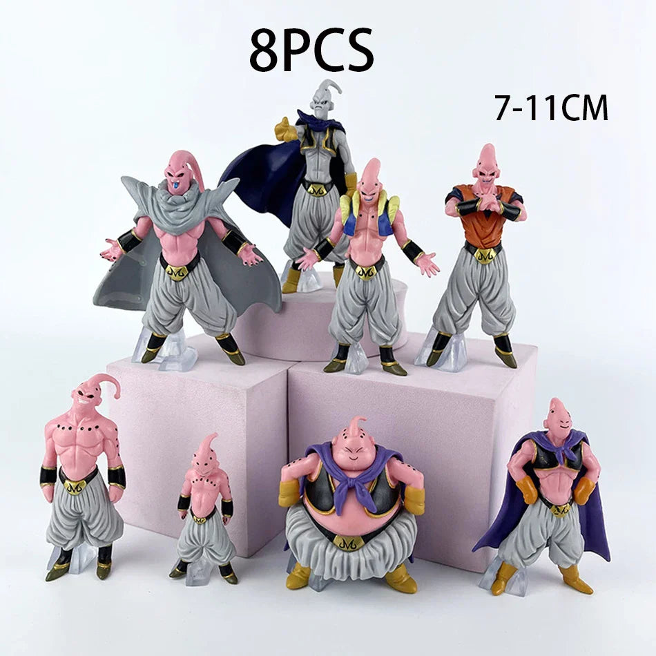 Hot 8Pcs/Set Dragon Ball Z Anime Figure Majin Buu Fat Buu PVC Action Figures Collection Model Toys for Children Adult Gifts