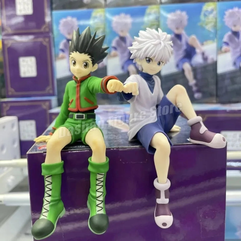 Hunter×Hunter Gon Killua Action Figure Noodle Stopper Model Toys Decorations GON·FREECSS Killua Zoldyck Figurine Car Ornaments
