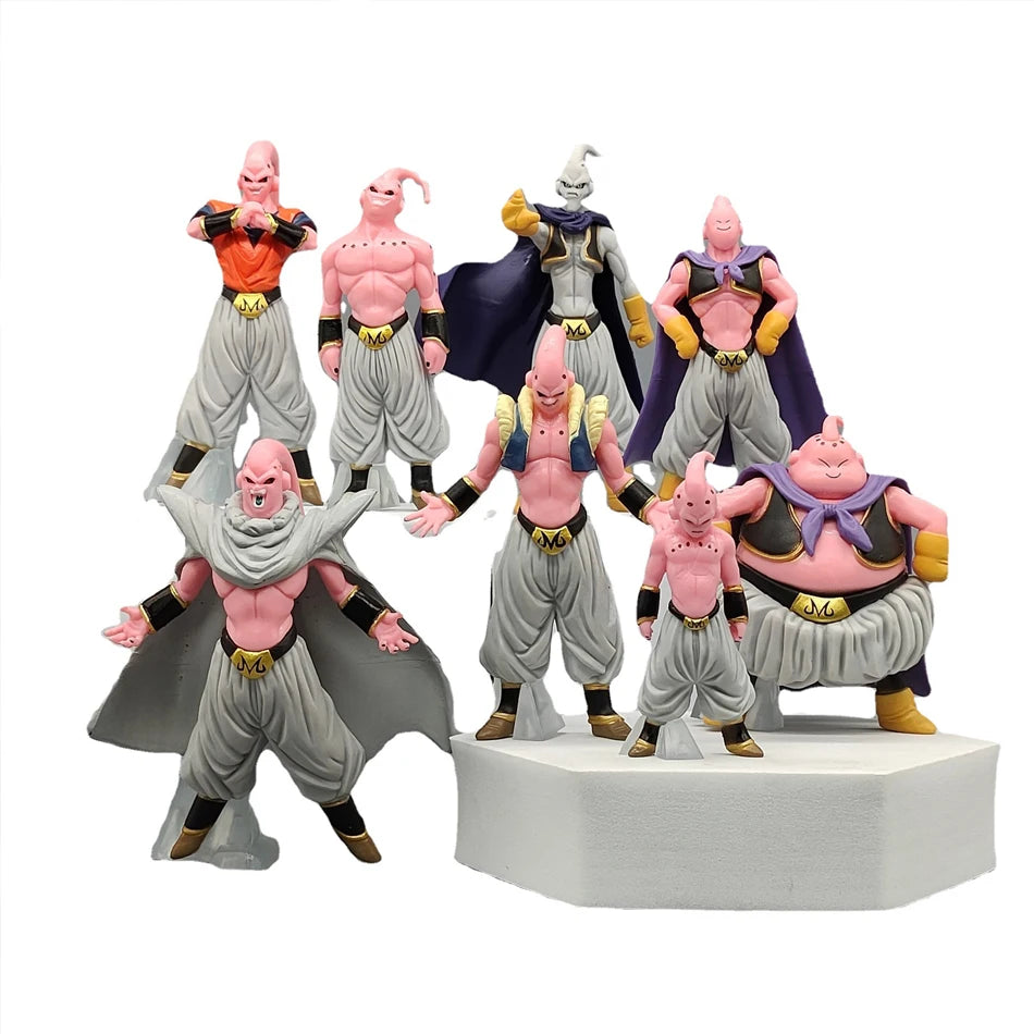 Hot 8Pcs/Set Dragon Ball Z Anime Figure Majin Buu Fat Buu PVC Action Figures Collection Model Toys for Children Adult Gifts