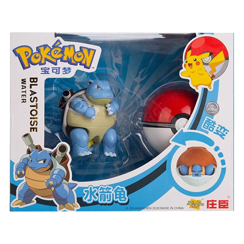 About Pokemon Anime Figure Charizard Pikachu Gyarados Pocket Monster Figure Pokeball Action Deformation Toy Model Children Gift