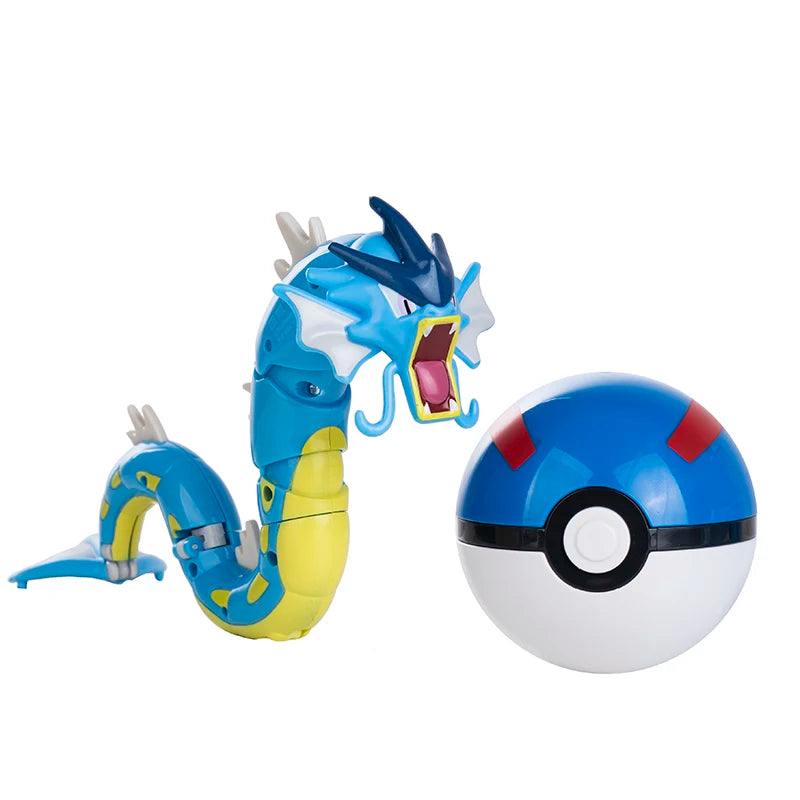 About Pokemon Anime Figure Charizard Pikachu Gyarados Pocket Monster Figure Pokeball Action Deformation Toy Model Children Gift