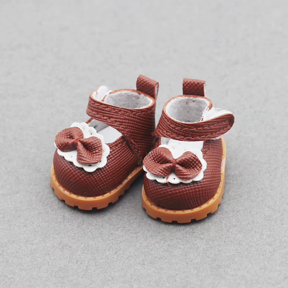 For Labubu Doll’s Shoes 4X1.8Cm Multiple Styles DIY for Labubu Doll Leather Cloth Shoes Replacement Dolls Accessories