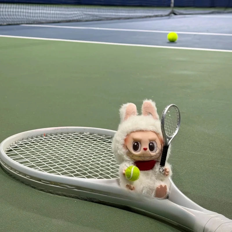 For 3.0 Labubu Dollhouse Simulation Mini Tennis Dress-Up for Ropa Labubu Doll Outfit Accessories