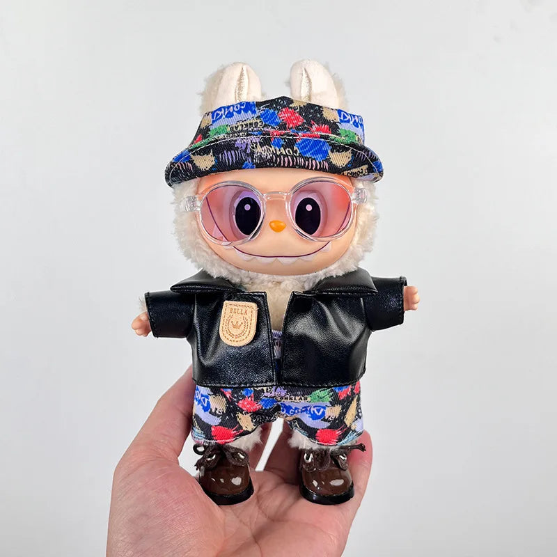 The First Second and Third Generation Labubu Baby Clothes 17Cm Labubu Plush Toy Pendant Clothes Replace Cute Fashionable Suit