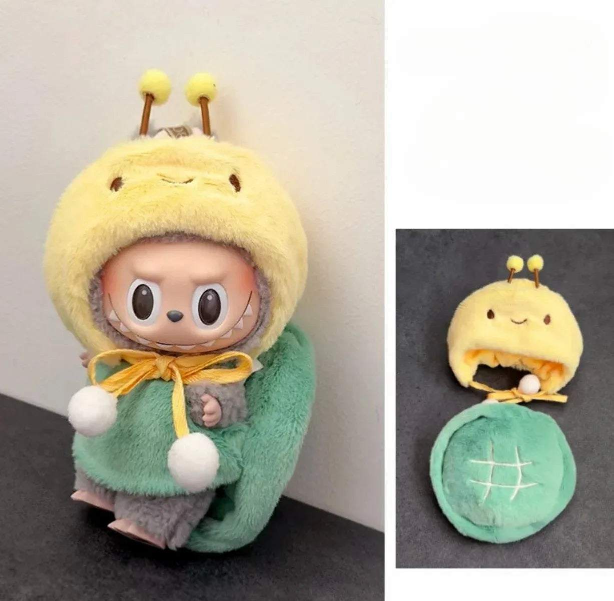 Cute Milk Doll Clothes for Labubu Handmade Clothing 17Cm Doll Accessories for Labubu V1 V3 Dress Up