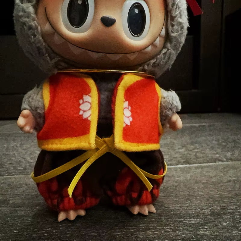 Clothes for Labubu 17Cm II Idol Dolls Sitting Party the Monster Outfit Accessories Clothing DIY Gift Nezha Qiankun Circle