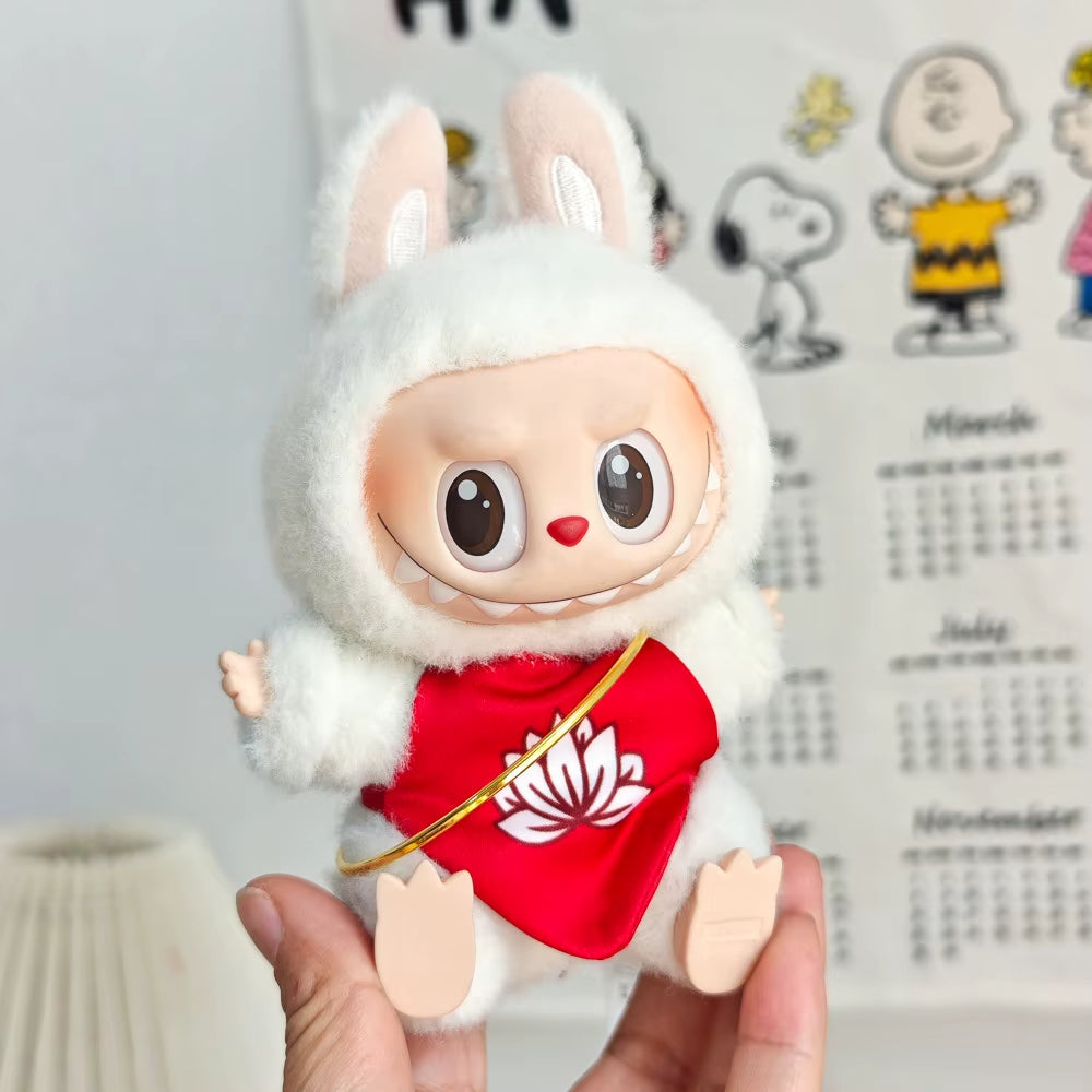 Clothes for Labubu 17Cm II Idol Dolls Sitting Party the Monster Outfit Accessories Clothing DIY Gift Nezha Qiankun Circle