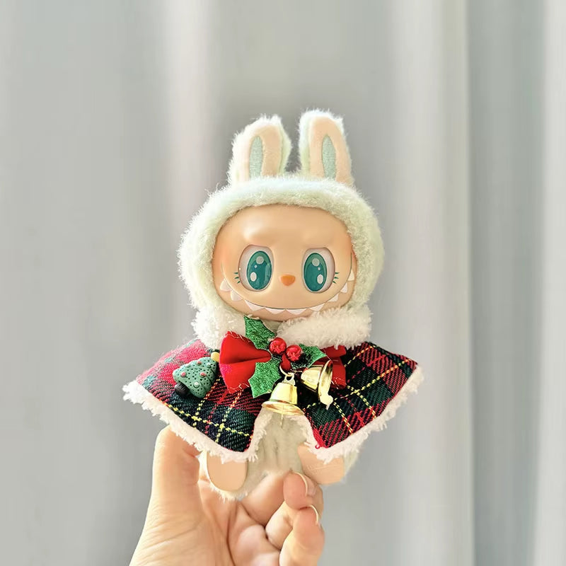 Adorable 17Cm Mini Plush Doll Outfit - Kpop Exo Labubu Bear Jumpsuit Accessories for Kids DIY Gift