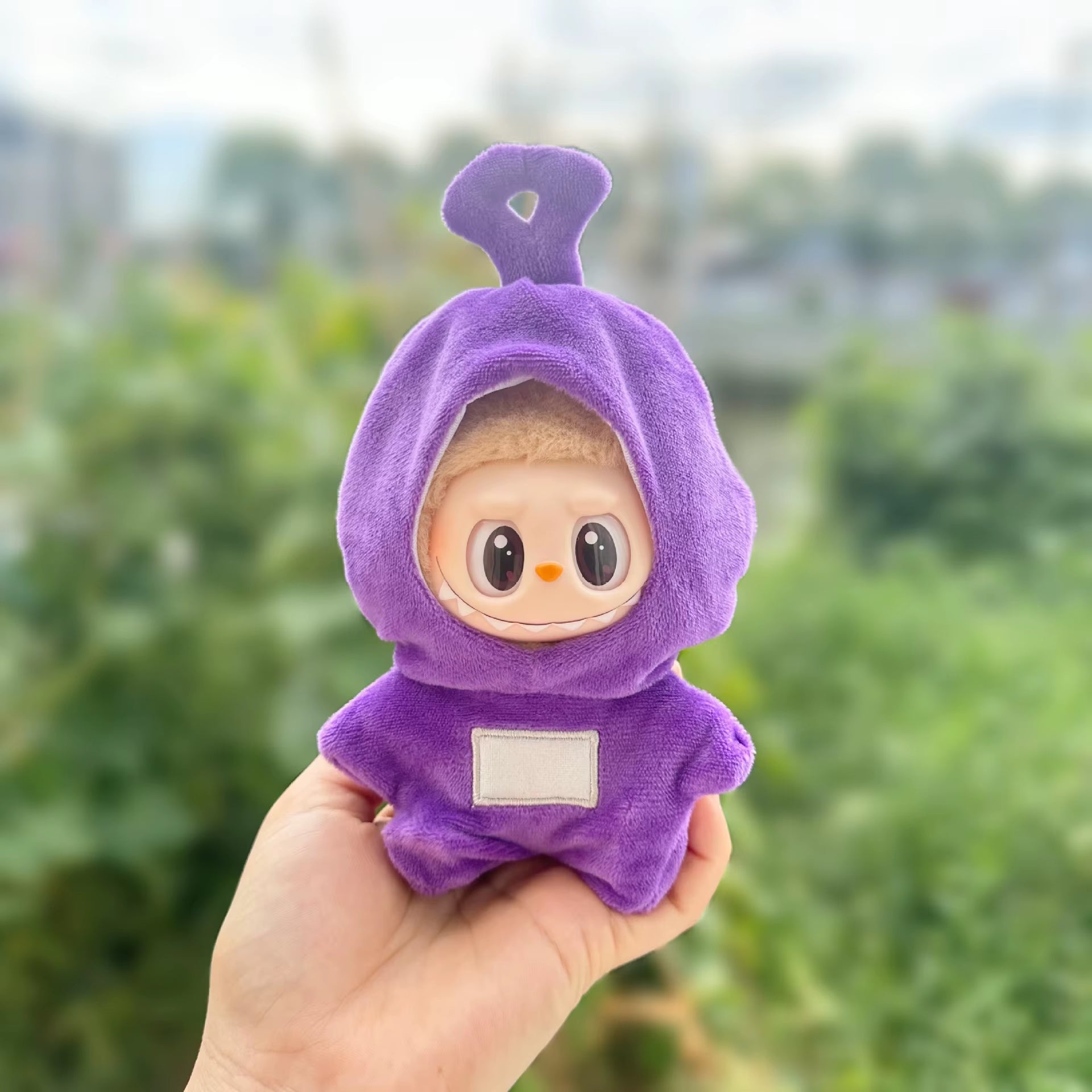 15Cm/17Cm Labubu I II Dolls Clothes Cute Eye Mask Pajamas Three Piece Set Accessories Clothing Plush Doll'S Clothes