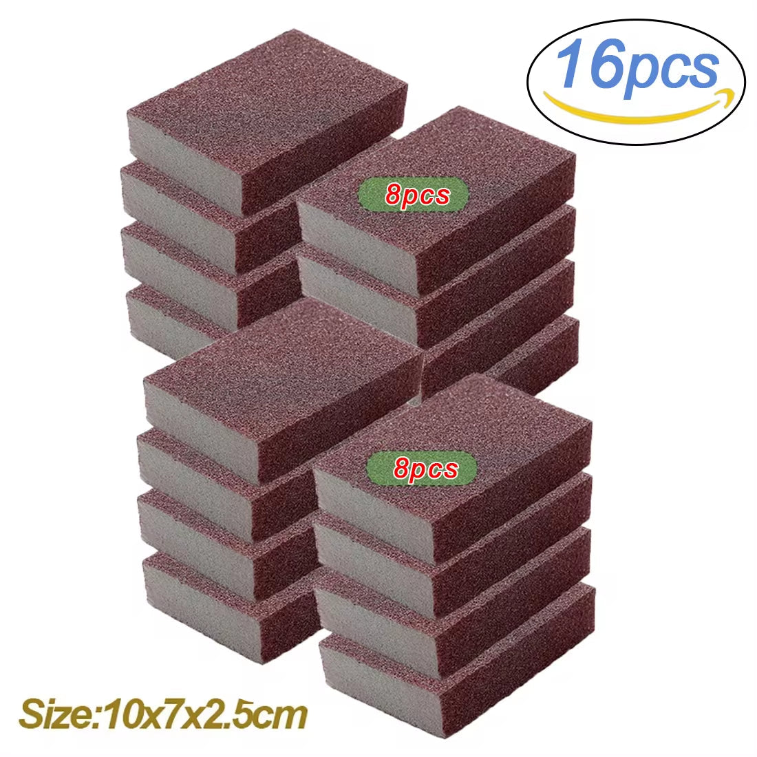 1/2/4/5/6/8Pcs Magic Sponge Eraser Carborundum Removing Rust Cleaning Brush Descaling Clean Rub for Cooktop Pot Kitchen Sponge