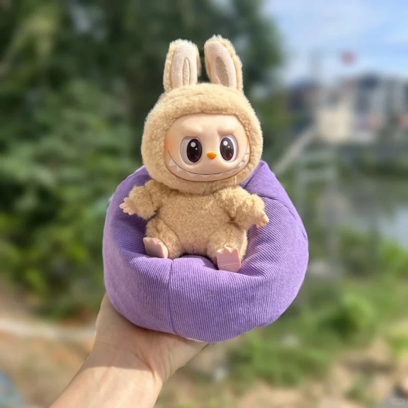 Labubu Doll Sofa for V1 V2 V3 Plush Doll Lazy Sofa DIY Clothing Accessories Soft Sofa Bed Children'S Toys Birthday Gift