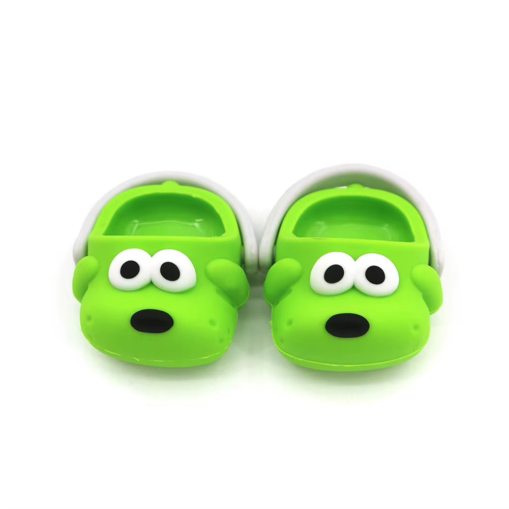 Adorable 17Cm Mini Labubu Macaron Vinyl Doll Slippers - Shark & Lion Dance Style Accessories