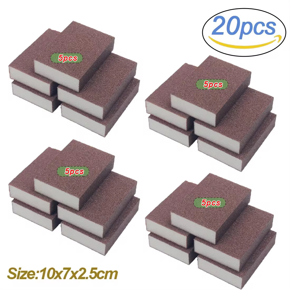 1/2/4/5/6/8Pcs Magic Sponge Eraser Carborundum Removing Rust Cleaning Brush Descaling Clean Rub for Cooktop Pot Kitchen Sponge