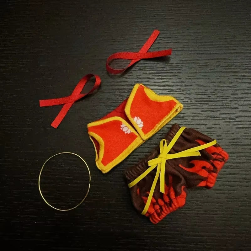 Clothes for Labubu 17Cm II Idol Dolls Sitting Party the Monster Outfit Accessories Clothing DIY Gift Nezha Qiankun Circle