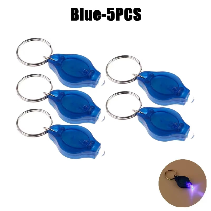 Mini LED Keychain Lights UV Flashlight UV Light Pocket-Sized Emergency Light Mini Torch Black Light Keychain Flashlights